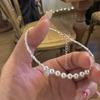 925 Sterling Silver Bracelet with Shell Pearls & Sparkling Diamonds - Adjustable Jewelry Gift for Best Friend