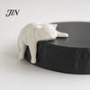 Modern Cat Ornament for Home 3D Printed Lazy Figurine, Sleeping Kitten Desk Decor, Cute Animal Statue Figurine Office, DIY Paintable White Matte
