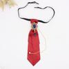 Retro College-Style Gemstone Streamer with Metal Chain - Unisex, No-Tie Design (TS365)