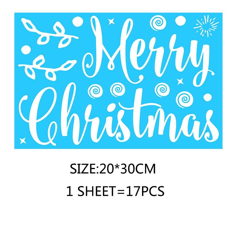Beautify Static Sticker Home Windows PVC Large Snow Flake Wall Sticker Christmas New Year Party Elk Glass Dress Up Santa