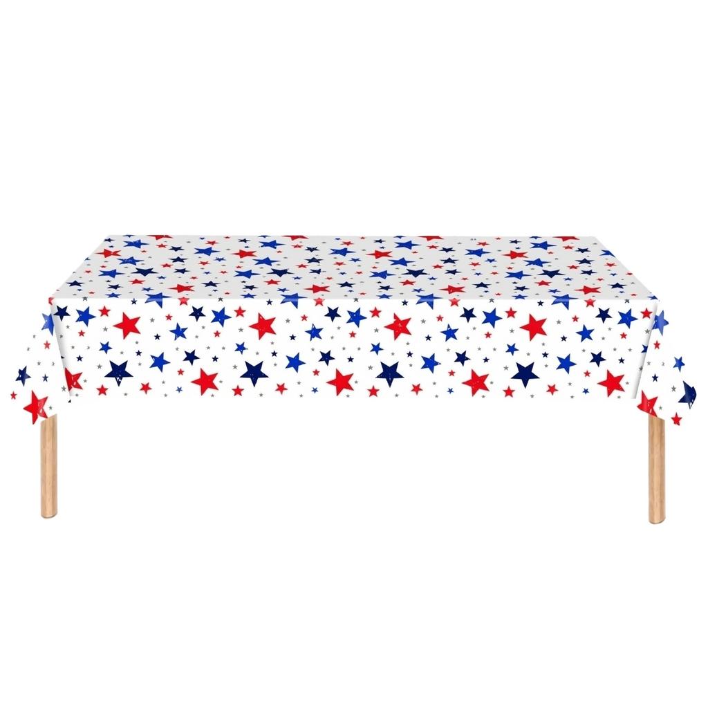 Independence Day Party Tablecloth For Children, Patriotic Party Decorations, Disposable PE Tablecloth
