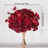 Uflower Heart-Shaped Frame Arch Wedding Backdrop Luxury Red Rose Floral Arrangement Decor with Cloth Base for Special Occasions