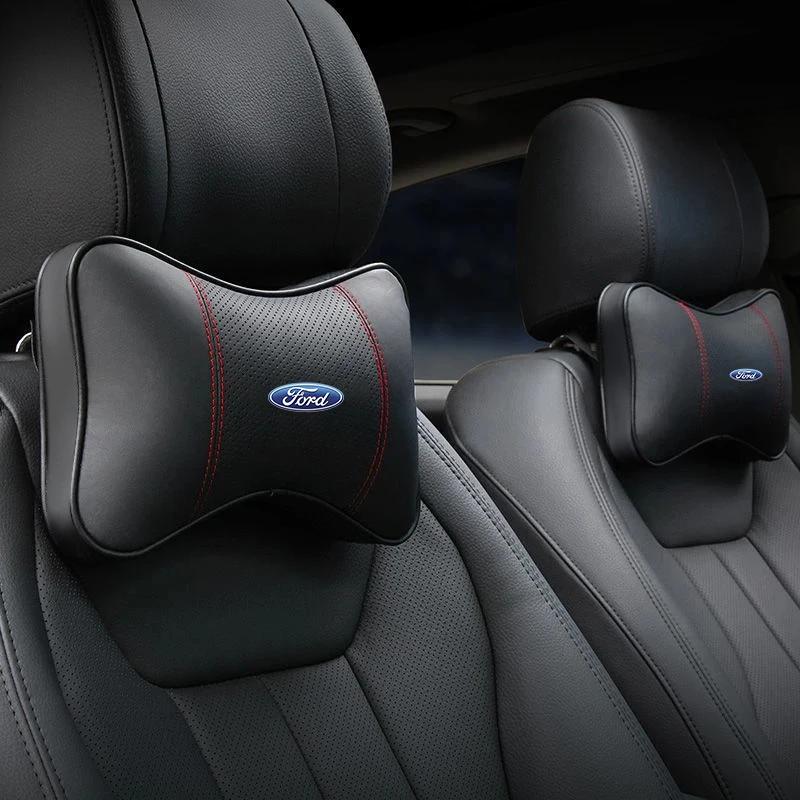 ACV1 2/4PCS Car Headrest Neck Pillow Seat Belt Shoulder Pads for Ford Ranger S-Max Focus Galaxy Mondeo Transit Tourneo Custom Ranger