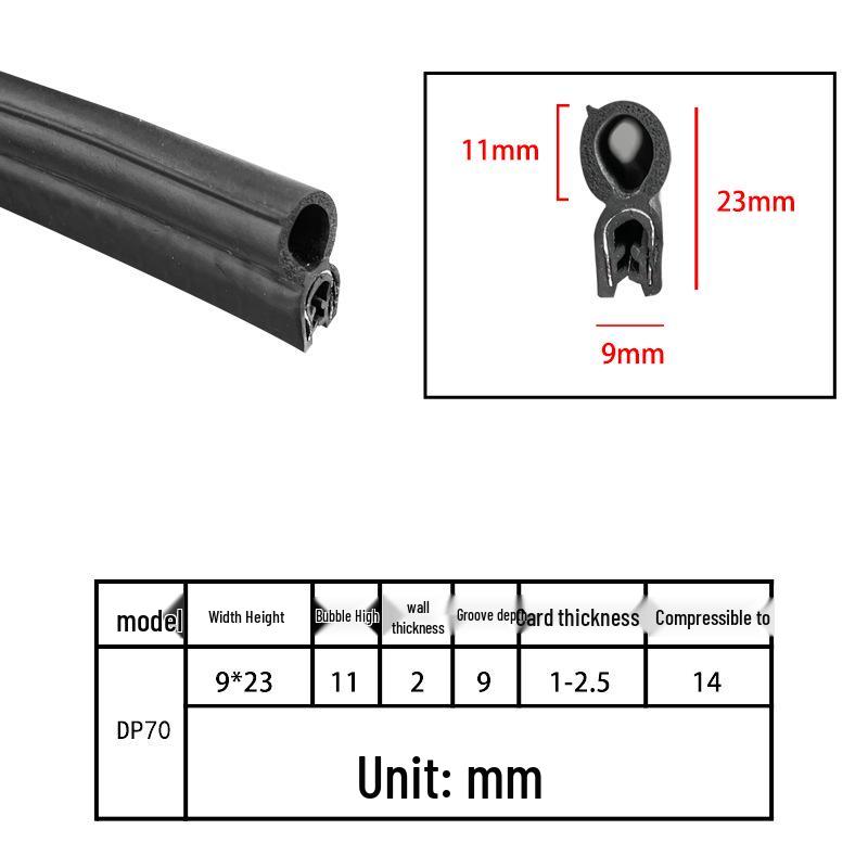 High-Temperature Resistant U-Shaped Rubber Sealing Strip for Dustproofing Electrical Cabinets and Car Doors