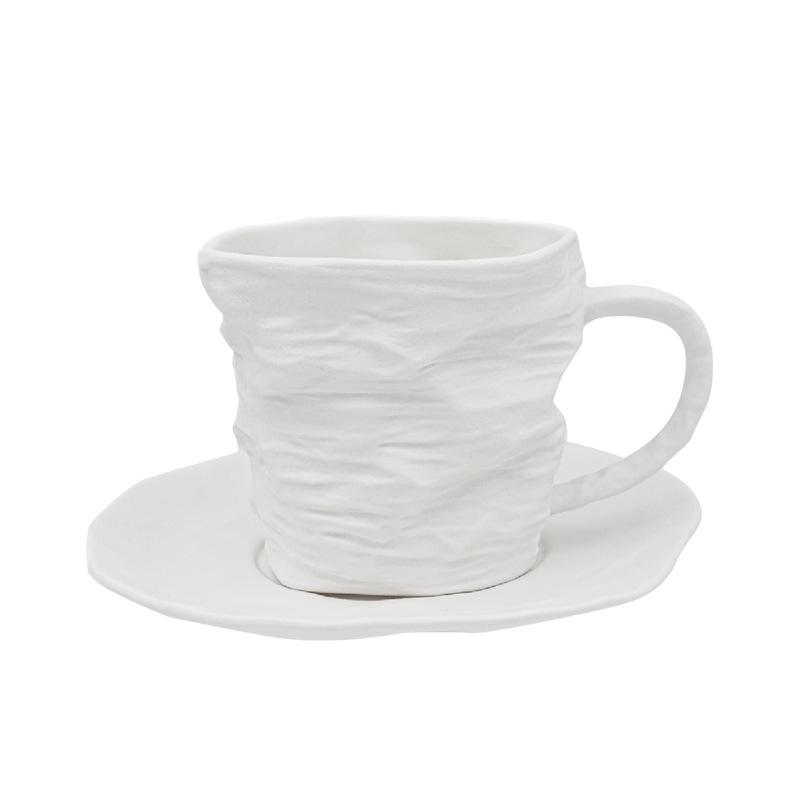 

Novelty Ceramic Mark Cup Gift Set for Coffee Lovers Home and Office Decoration Restaurant Mug Cup Saucer чёрный