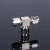 Nickel-Plated Brass PE Pneumatic Push-In Three-Way Connector (6/8/10/12MM)