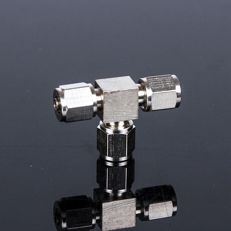 Nickel-Plated Brass PE Pneumatic Push-In Three-Way Connector (6/8/10/12MM)