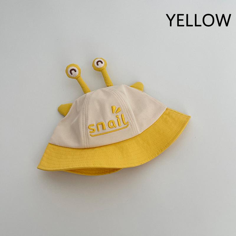 

Детская панама Регулируемая панама-ведро для малышей с улитками Детские шляпы для мальчика девочки жёлтый
