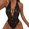 Body One Piece Sexy Deep V Sleep Colthes bez zad Sexy oblečení Krajkové výšivky pro ženy