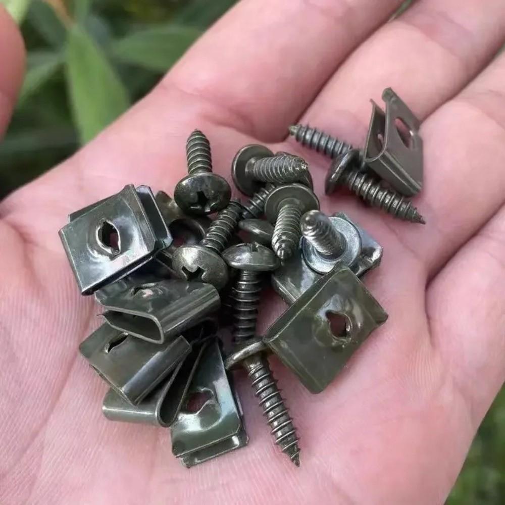 20/40/60Pcs U-Shaped U-Type Fastener Clips Anti Rust Self Tapping Clips Set Truck Accessories