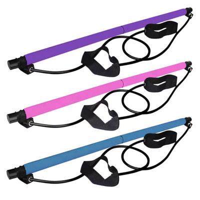 Pilates tyč s odporovým pásem Posilování těla protahování nohou boky pas paže posilovací tyč domácí posilovna cvičení muži ženy fitness vybavení