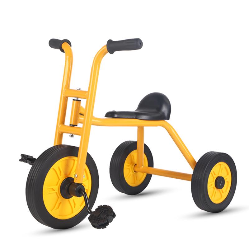 Kid's Early Learning Tricycle with Basket - Double Pedal Outdoor Ride-On Toy