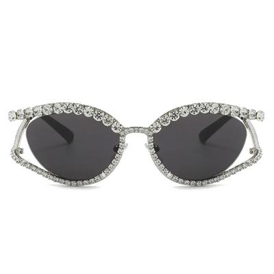 Gafas de Sol de Diamantes con Forma de Ojo de Gato Lujo Cristal Moda Tendencia Gafas Diamantes de Color Personalizados Gafas de Sol para Mujer