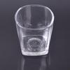 Set of 6 Transparent Square Glasses: Wine, Whiskey, Beer, Water - Thick Tempered Glass Cups