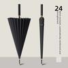 24-Rib Automatic Umbrella, Large Business Straight Umbrella, Double-Handle Factory-Printed Logo Advertising Long-Handle Umbrella