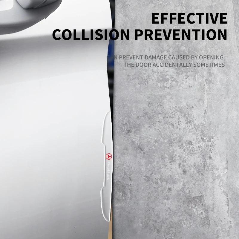 4PCS Transparent Car Door Anti-collision Protector Bumper Strip Sticker For Mercedes Benz W212 W213 W205 W177 W247 W176 X253 Etc
