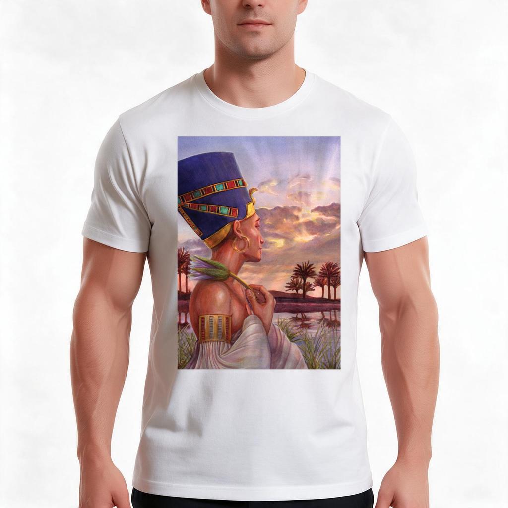 Nefertiti TShirt Summer Casual Cotton Tee Oversized Streetwear Tops Vintage Graphic Print Loose Fit Short Sleeve