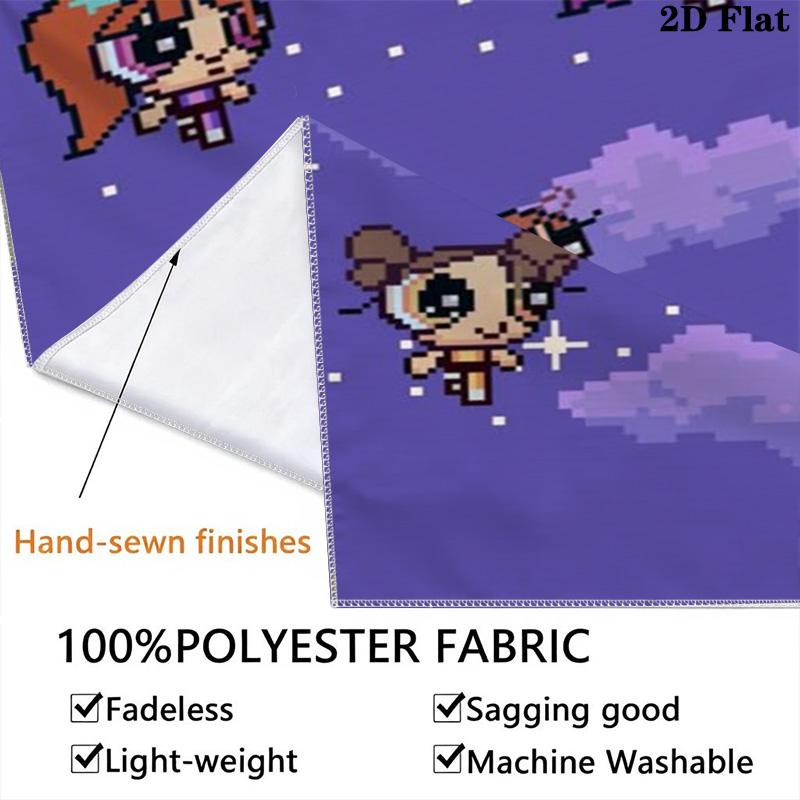 The Powerpuff Girls Games Pattern Home Decor Tapestry, Wall Hanging, Decorative RV Wall Cloth.MGT0918418