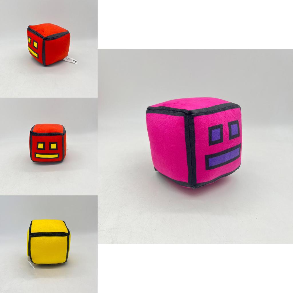 Cute Short Plush Geometry Dash Toy For Kids Comes In Multiple Colors!