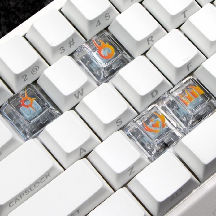 High Translucent Keycaps Enhances Backlits Illumination Effects and Long Time Use for Mechanical Keyboards