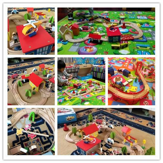 69-Piece Wooden Train Track Set: Children's Educational Parent-Child Toy