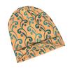 2D Flat Printing Beautiful Aqua Teal and Coral Adult Knit Beanie with Style Fits Effortlessly Into Seasonal Wardrobes and Pairs Well with Jackets or C
