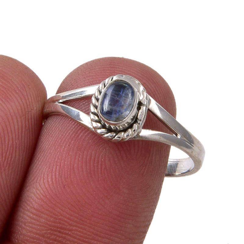 

Natural Kyanite Gemstone Handmade 925 Sterling Silver Jewelry Ring Size 9 M7J25