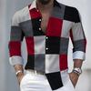 Men's Striped Long-Sleeved Shirt - Stylish, Business Casual, and Comfortable Men's Top, Suitable for Various Occasions.