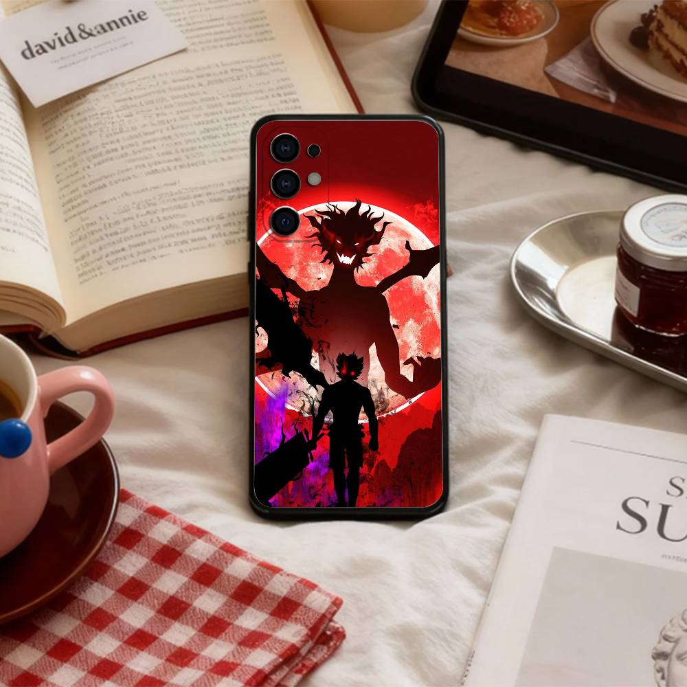 Magic B-Black C-Clover   Phone Case For Samsung S 25,24,23,22,30,21,10,9,Ultra,Plus,Lite,FE,4,5 G Soft Black Case