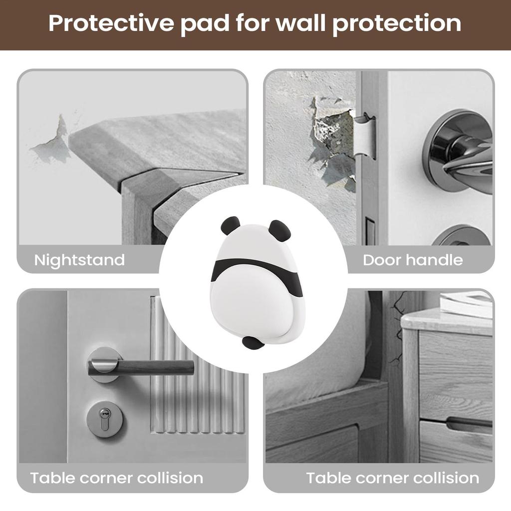 1 Stück Cartoon-Tier-Türknauf Wandprotektor Dekoratives Klebepad Schrank Kühlschrank Kopfteil Badezimmer Glas Schrank