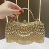 Tissu Polyester Sparkling Clutch Bag With Chain For Evening Weddings And Formal Events