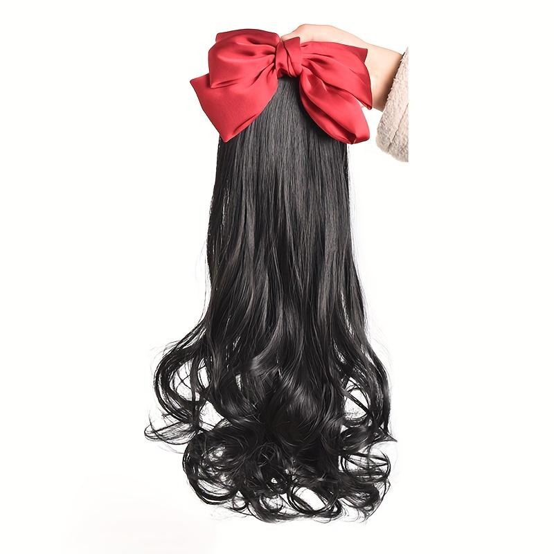 Synthetic Retro Ponytail with Comb Europen Princess Curly Puff Ponytail Clip in Hair Tail Natural False Hair Extension