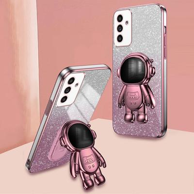 For Samsung Galaxy A14 5G/4G Cell Phone Case Astronaut Kickstand Glitter PC+TPU Cover