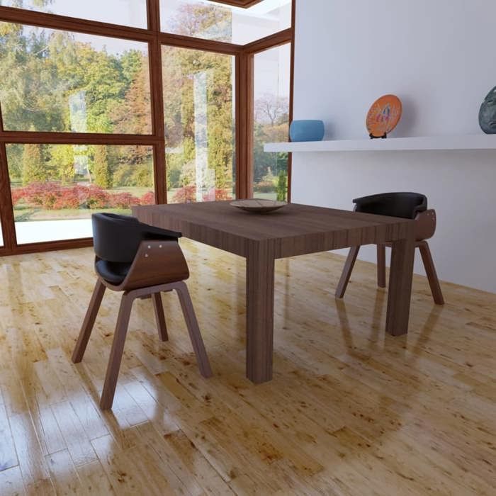 VidaXL Chaises de salle à manger 2 pcs Bois courbé et similicuir