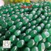 AAA Zambian Emerald Cabochon Beads: Handmade Polished Gemstone Strand