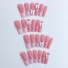 2024 Cross-border Hot-selling Handmade Wearable French Tip Bow Pearl Wrap Fake Nails
