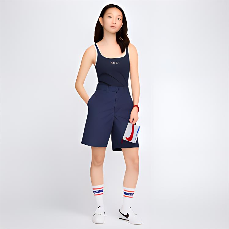 Nike Cortez Polyamide Clutch Coin Purse Regular Unisex White & Campus Royal Blue & Campus Red HF3606-175
