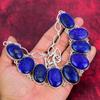 Lapis Lazuli Necklace Handmade Jewelry, 925 Solid Sterling Silver Necklace Adjustable Chain Necklace Antique Gemstone Necklace For Gift