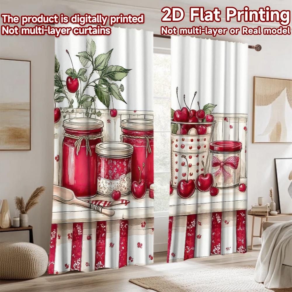 2D flat Photography Backdrop Photography Backdrop Cherry Jars on Shelf 100% Polyester Party Decorations Use for Suitable for