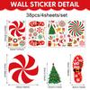 Christmas wind candy party wall decoration wall sticker self-adhesive floor sticker festive atmosphere gingerbread man window sticker
