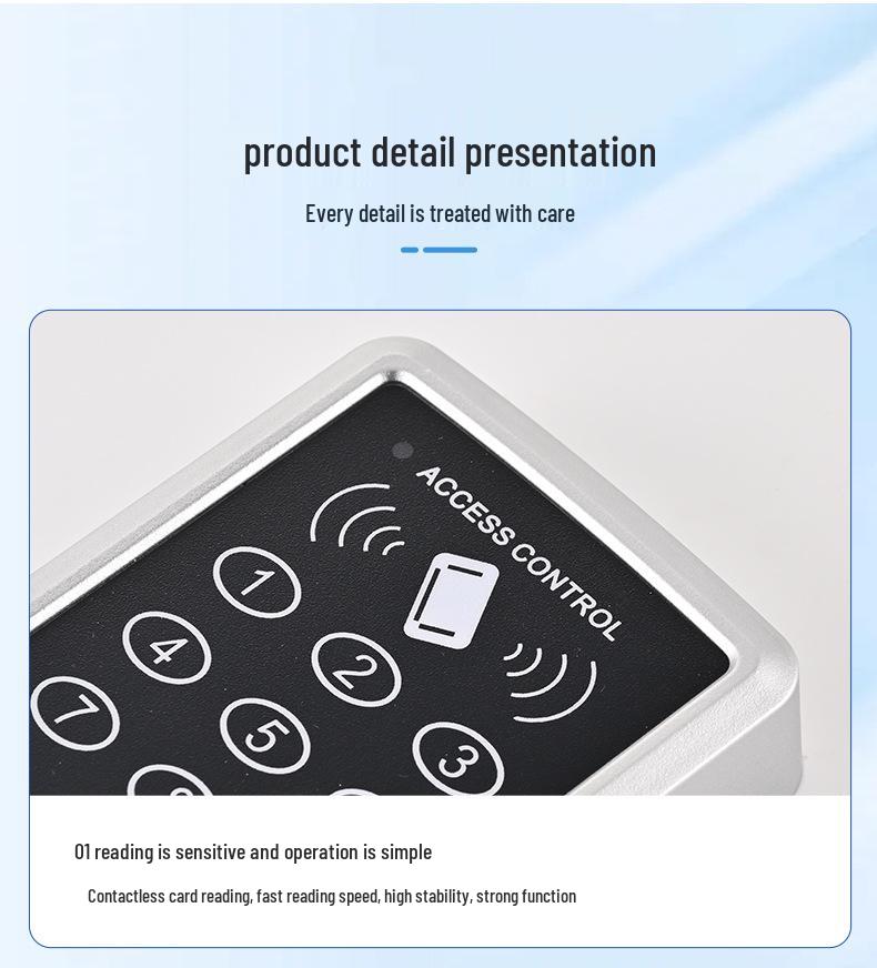 Outdoor Waterproof Fingerprint Access Control System for Glass and Iron Doors