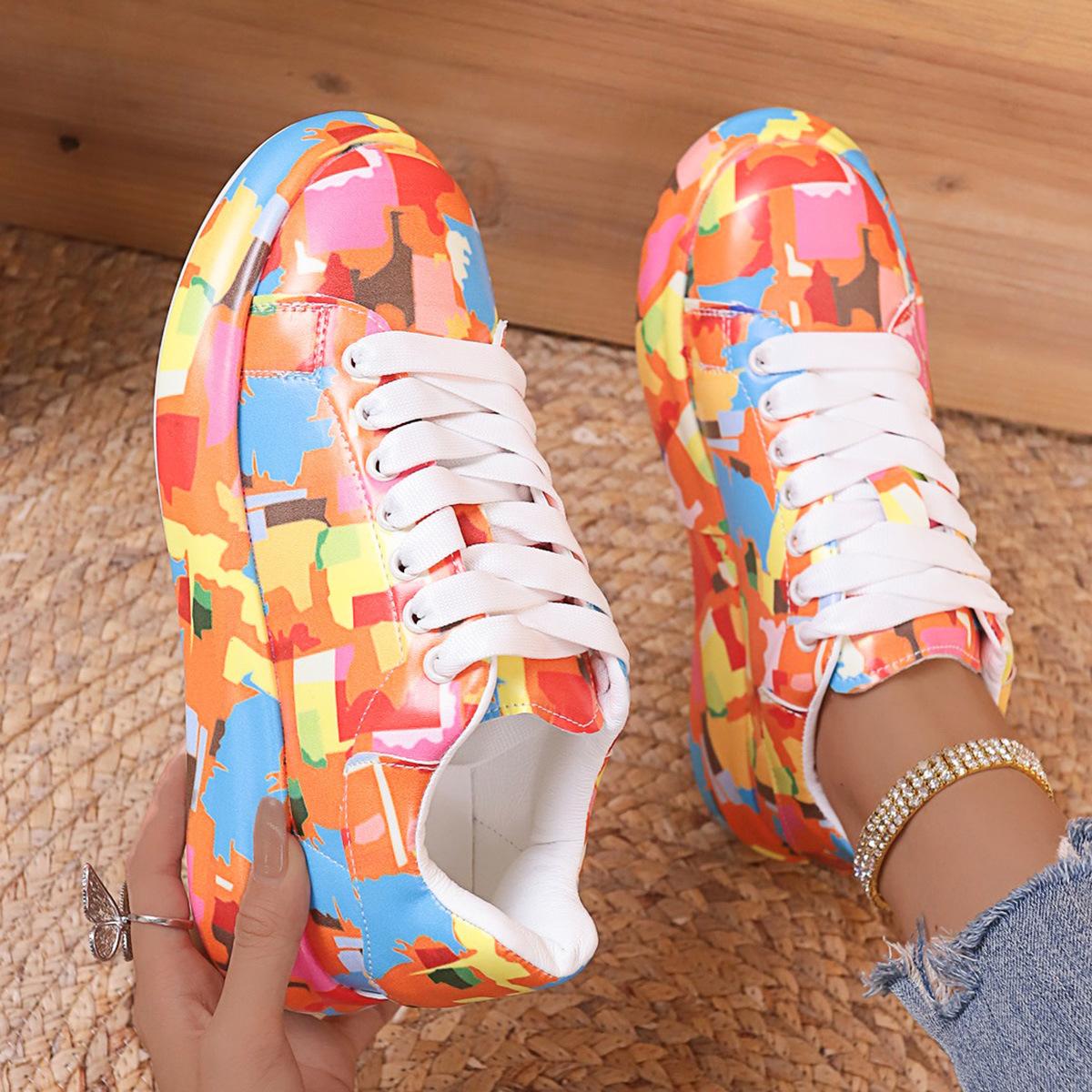 

Модне спортивне взуття Graffiti на весну та осінь 2024 Нове зручне жіноче взуття на товстій підошві для зовнішнього одягу Trafza 40