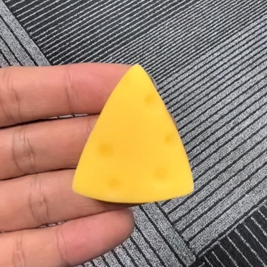 Stress Relief Cheese Squeeze Toy Slow Rising Triangular Square Cheese Sensory Toy Portable Kids Adults Simulated Food Pinch Fidget Toy