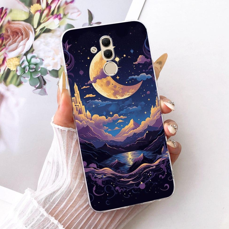 For Huawei Mate 20 Lite Case Cover Transparent Cute Fashion Butterfly Funny Painted Casing For Huawei SNE-AL00 SNE-LX1