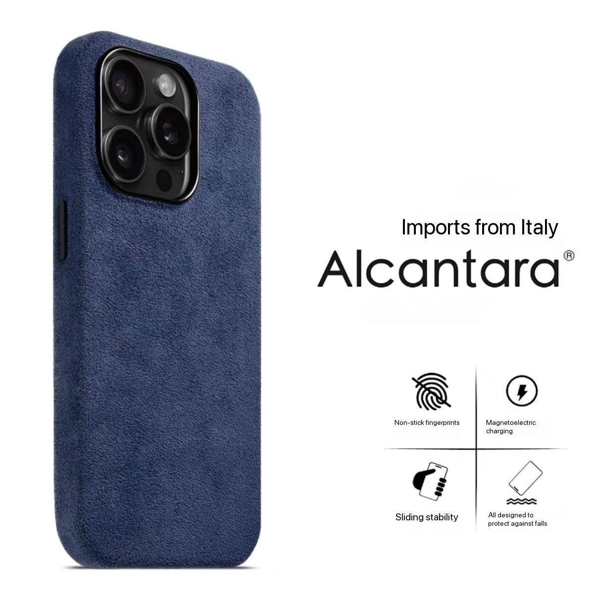 100% itāļu Alcantara maciņš priekš IPhone