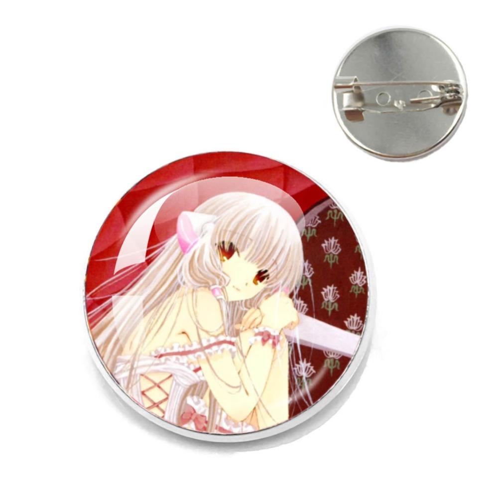 Anime Chobits Pin Metal Brooches Cute Collar Lapel Pin  Chi Cute Creative Funny Cartoon Badge Brooch Hat Lover Jewelry Gift