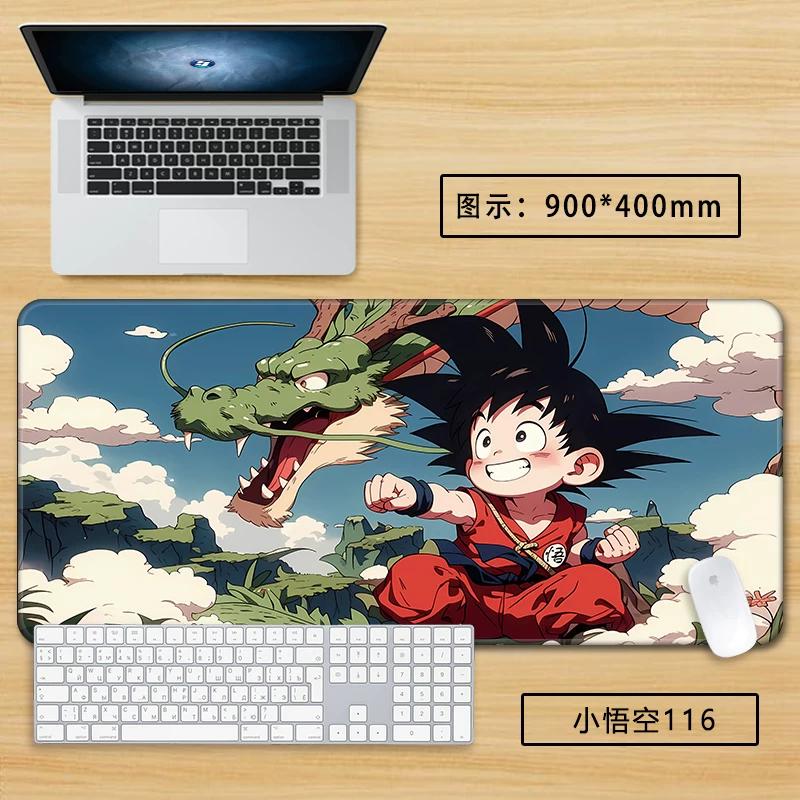 Neuer Schlichter Stil Son Goku Leder Mauspad Übergröße Animation Dragon Ball Kakarotto Kreative Computer Tastatur Büro Rutschfest Wasserdicht Tischmatte