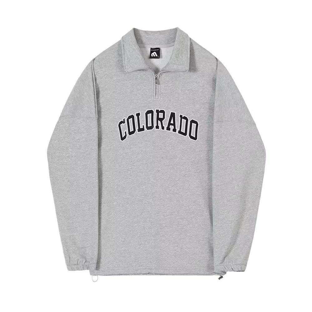 Half-chain Sweater Men's Tide Brand Letter Printing Spring and Autumn Long-sleeved Jacket