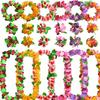 Random Color Flower Wreath Set, Petal Necklace, Headband, Wristband, Holiday Event Clothing, Party, Beach Vacation Decoration