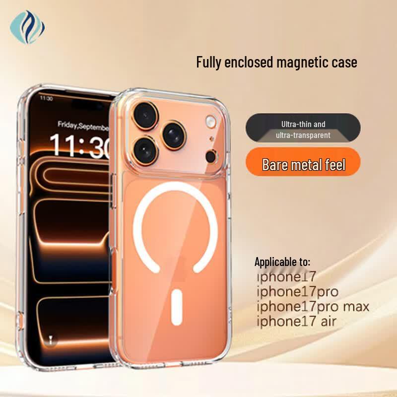 iPhone 17 Four-Leaf Clover Magnetic Clear Phone Case